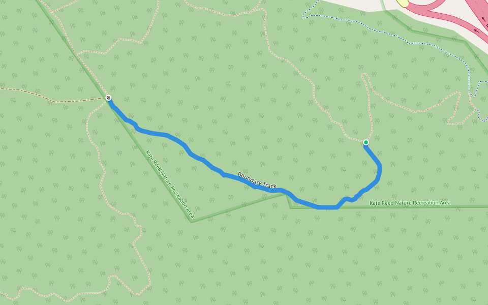 Boundary Track walking route map in Prospect