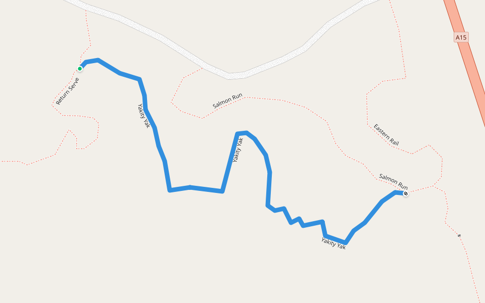 Yakity Yak walking route map in Black Mountain