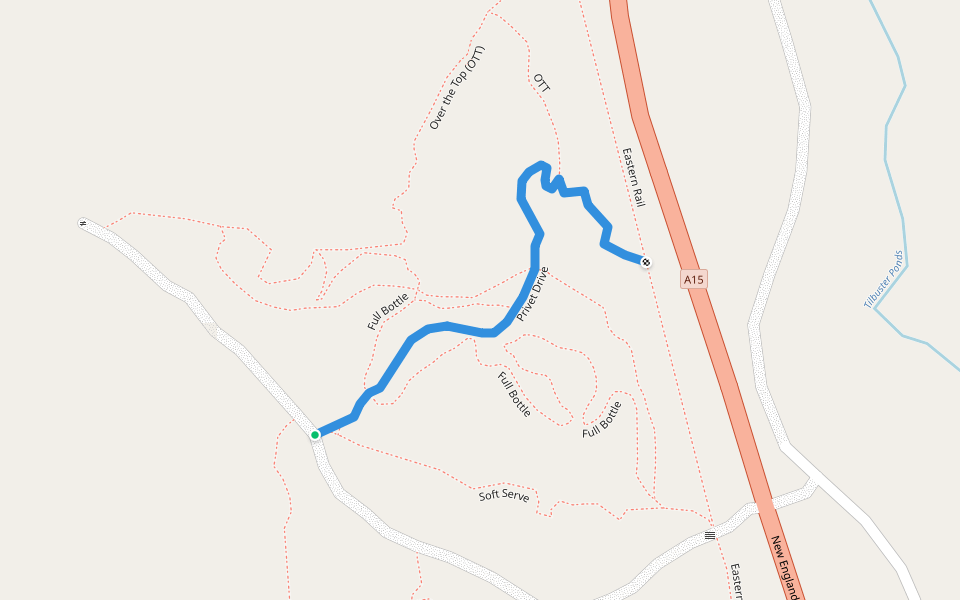 Privet Drive walking route map in Black Mountain