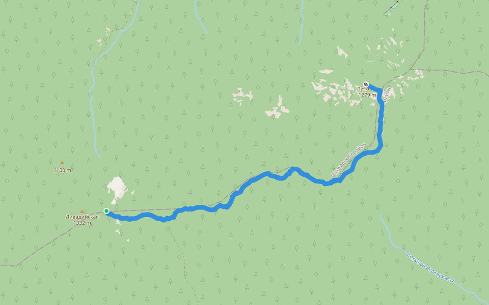 Траверс "Пидан - Фалаза" walking route map in Luk'yanovka