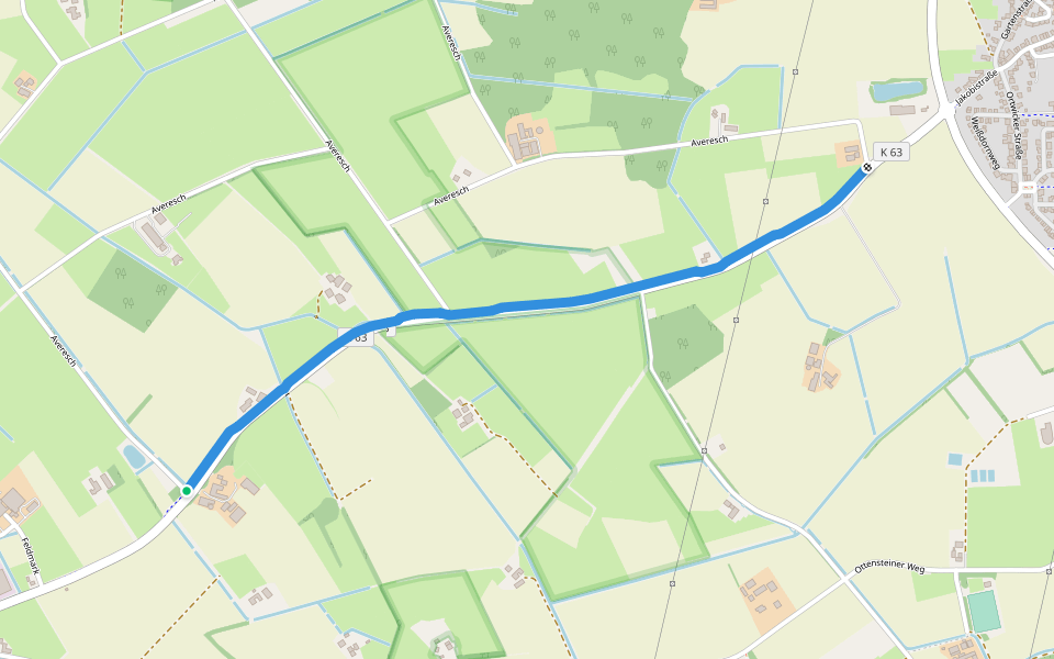 Averesch walking route map in Ahaus