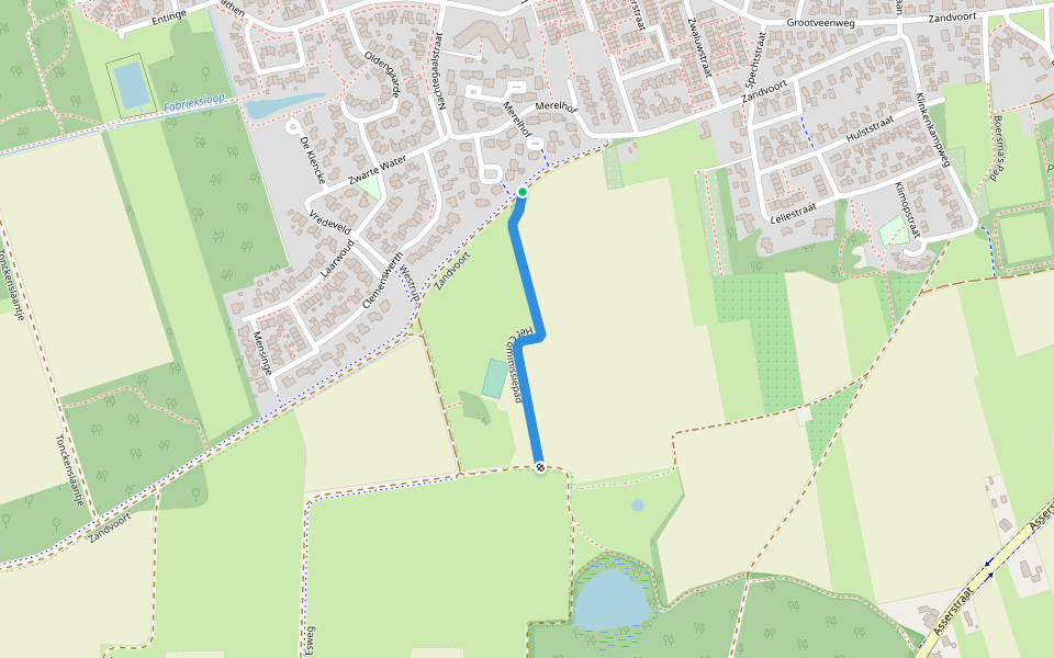Het Commissiepad walking route map in Norg