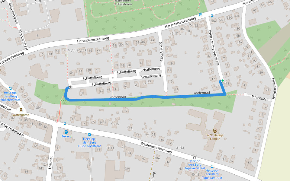 molenpad walking route map in Heist-op-den-Berg