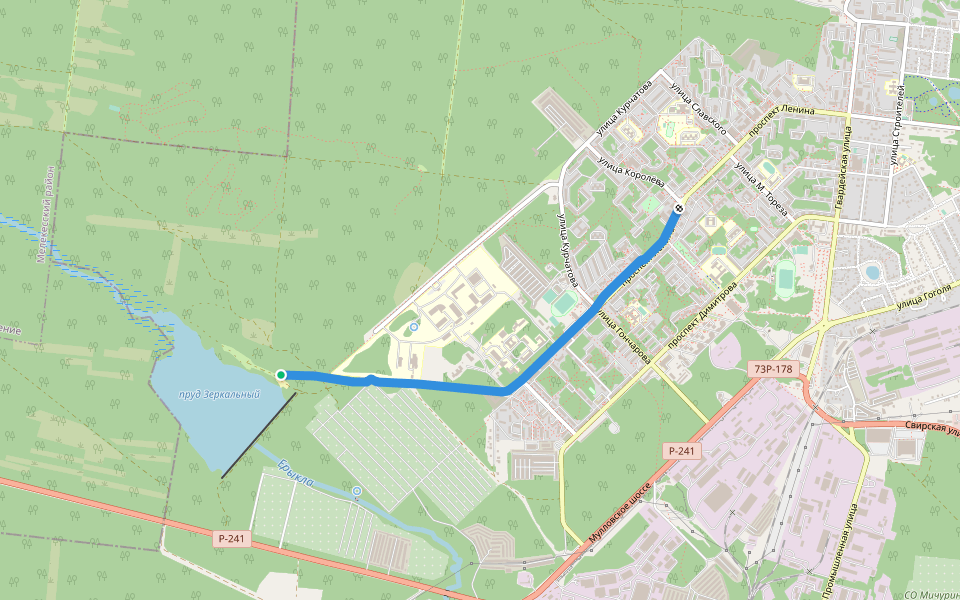 тропа Здоровья walking route map in Dimitrovgrad
