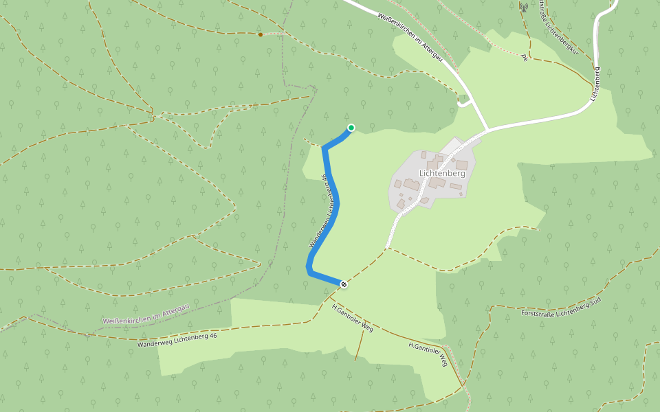 Wanderweg Lichtenberg 46 walking route map in Lichtenberg
