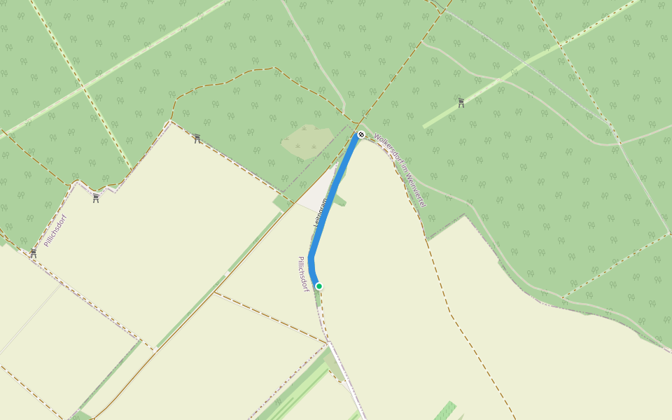 Leitngram walking route map in Gemeinde Pillichsdorf