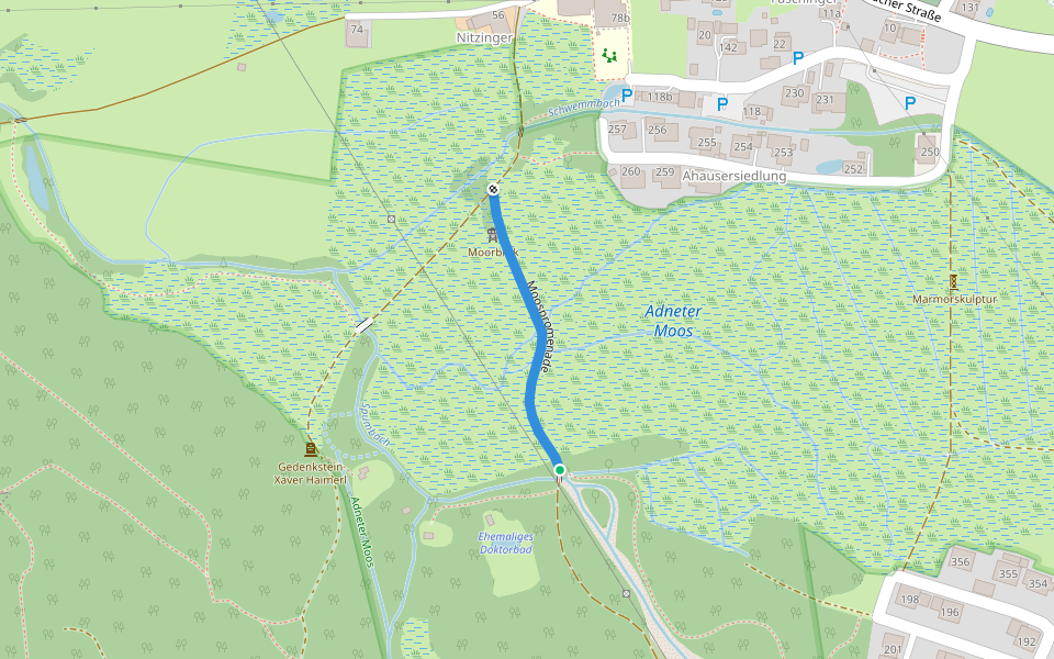 Moospromenade walking route map in Adnet