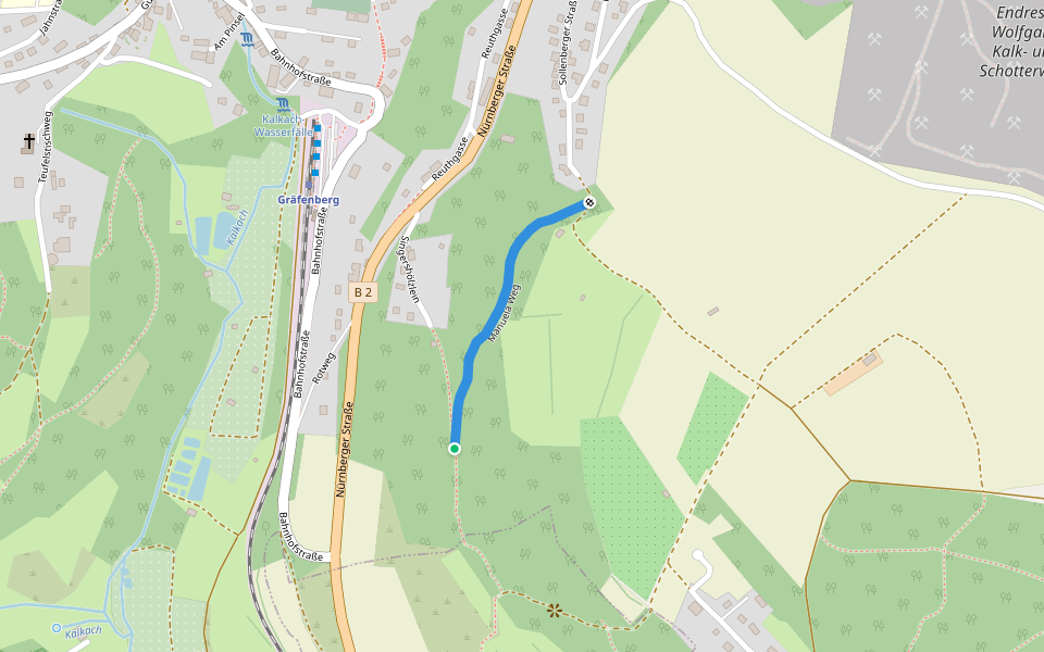 Manuela Weg walking route map in Gräfenberg