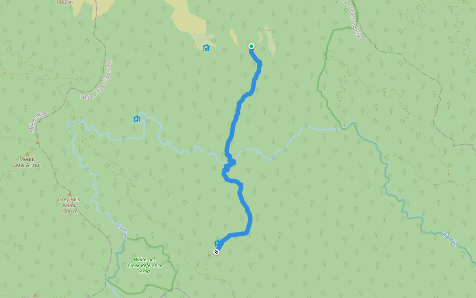 T Spur walking route map in Nelse