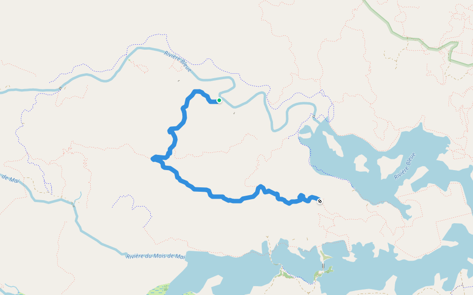 Sentier des nothofagus walking route map in La Coulee