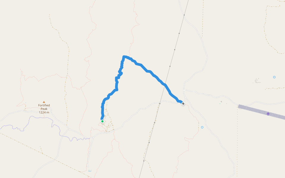 High Point Singletrack walking route map in Oracle