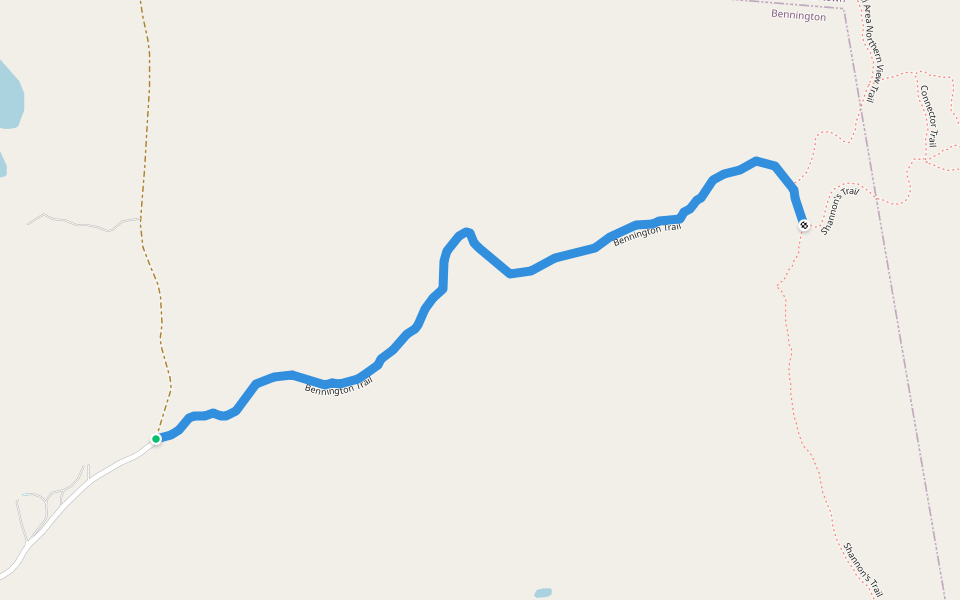 Bennington Trail walking route map in Bennington