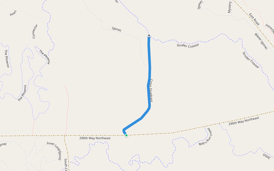 Cross Quadrant walking route map in Carnation