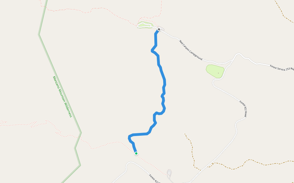 Box Spring Trail (99) walking route map in Belen