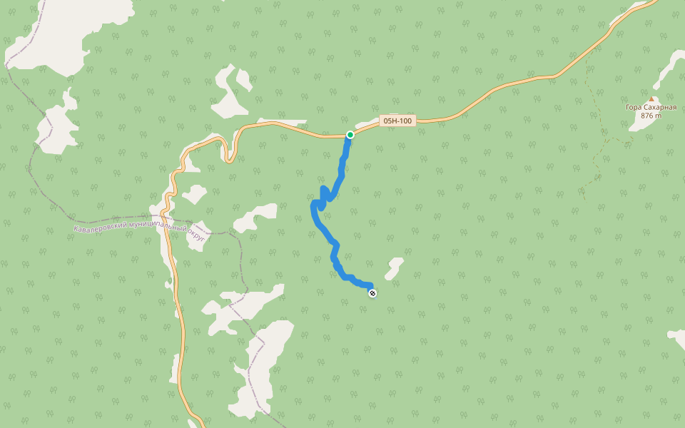 тропа к чертовым воротам walking route map in Dalnegorsk
