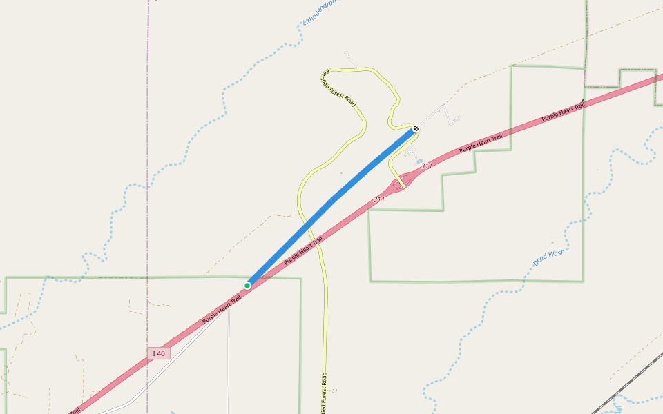 Historic Route 66 walking route map in Holbrook