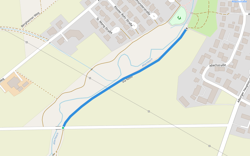 Via Nova walking route map in Straubing