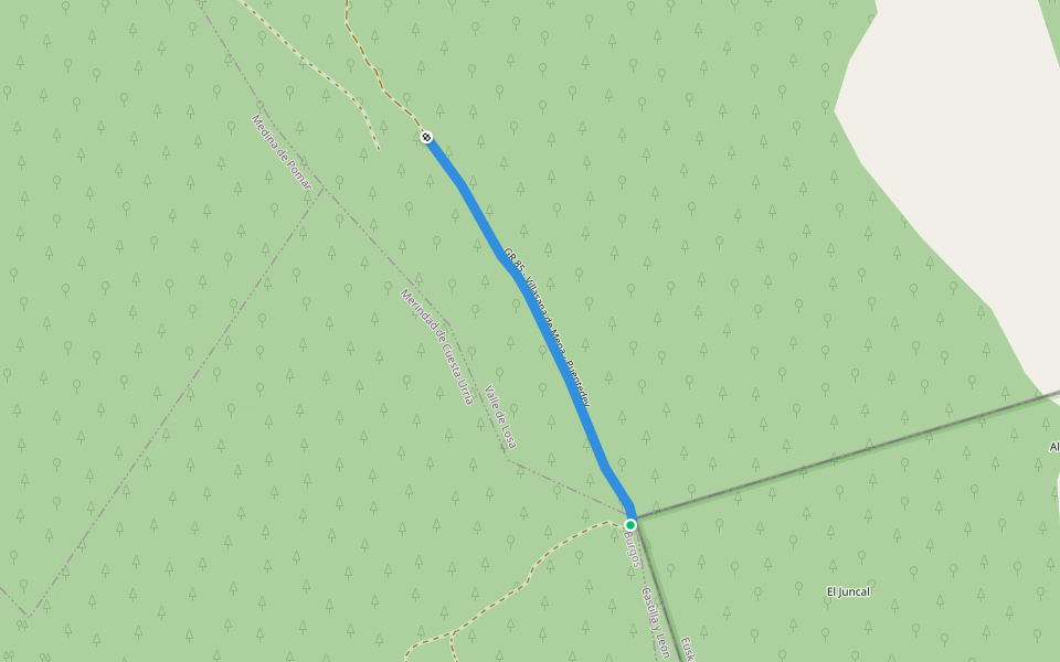 GR 85 - Villasana de Mena - Puentedey walking route map in Trespaderne
