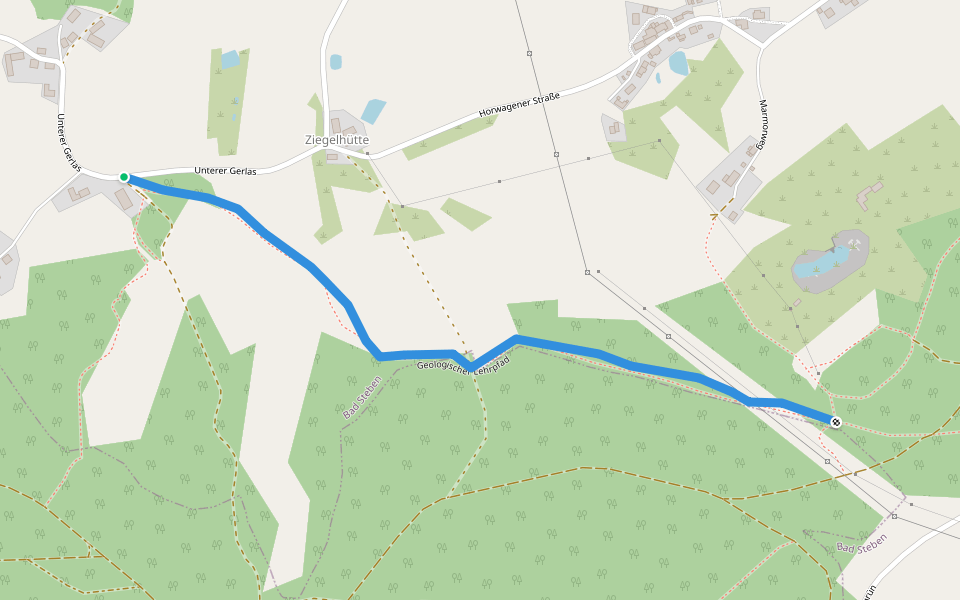 Geologischer Lehrpfad walking route map in Bad Steben