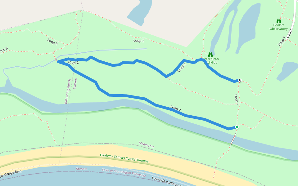 Loop 2 walking route map in Somers