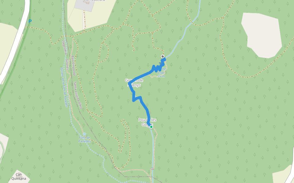 Via ferrada Gorges de Salenys walking route map in Vidreres