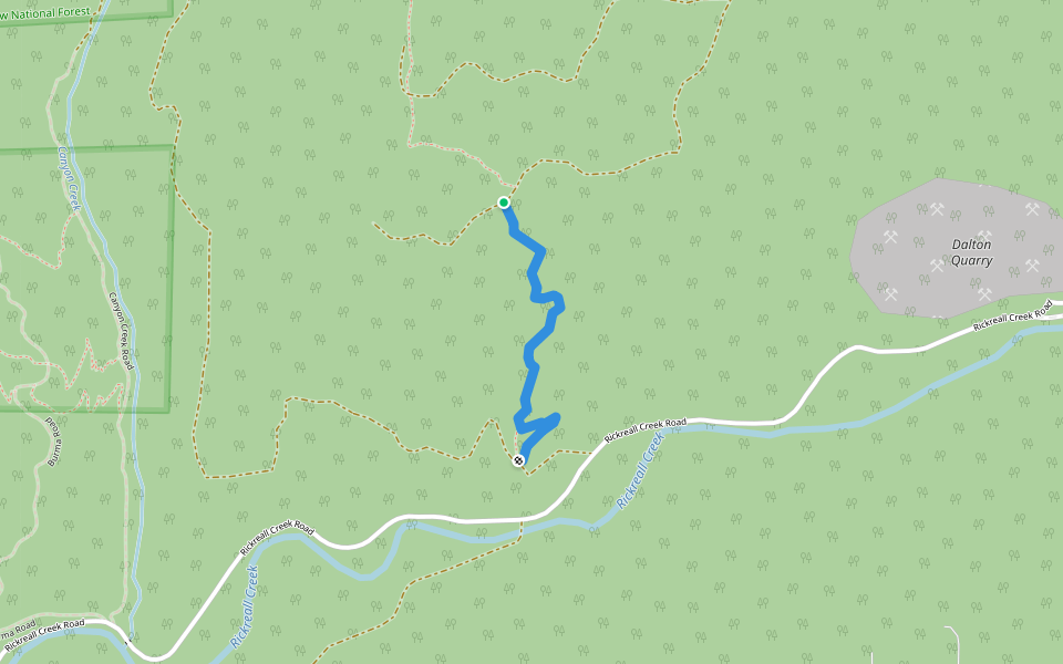 Woodpecker walking route map in Dallas