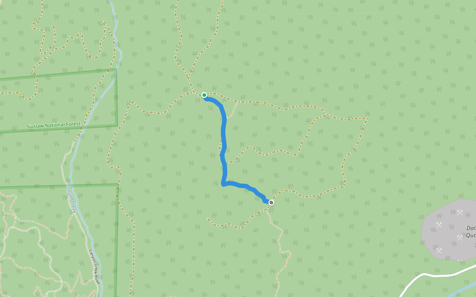 Bear Meadow walking route map in Dallas