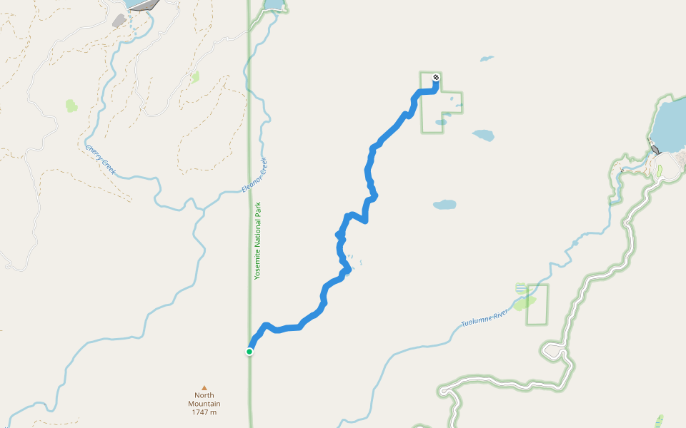 North Mountain walking route map in Groveland