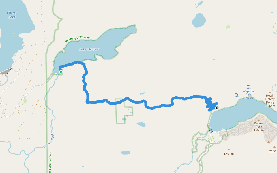 Miguel Meadow Fire Road walking route map in Groveland