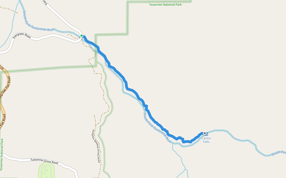 Carlon Falls Trail walking route map in Groveland