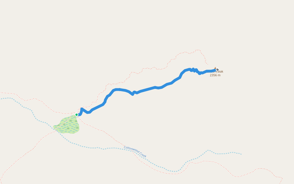 Smith Peak Trail walking route map in Groveland