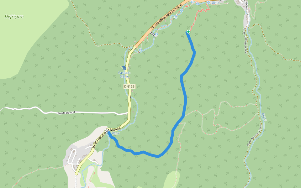 300 Scări walking route map in Slănic Moldova