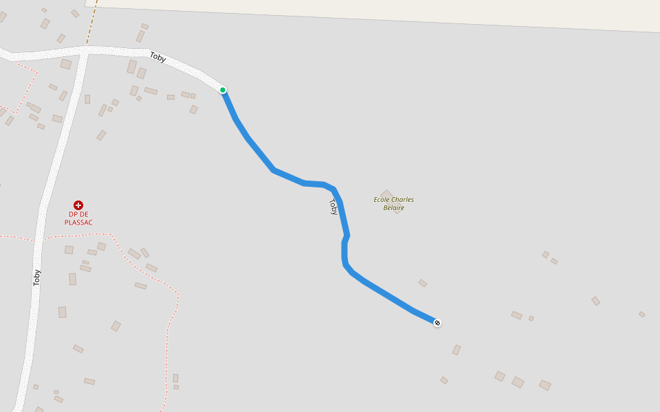 Toby walking route map in Saint-Marc