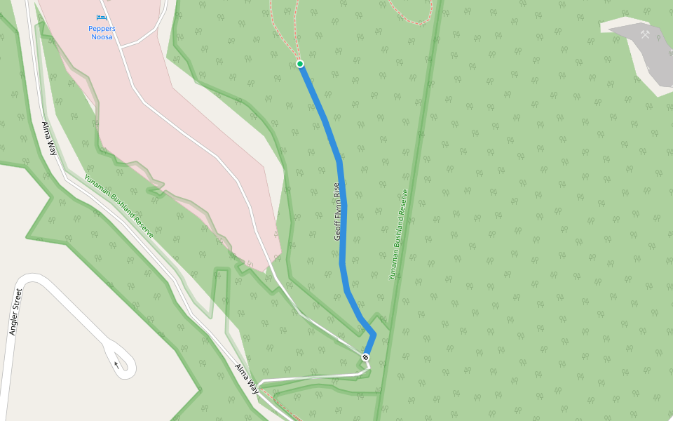 Geoff Flynn Rise walking route map in Noosa Heads