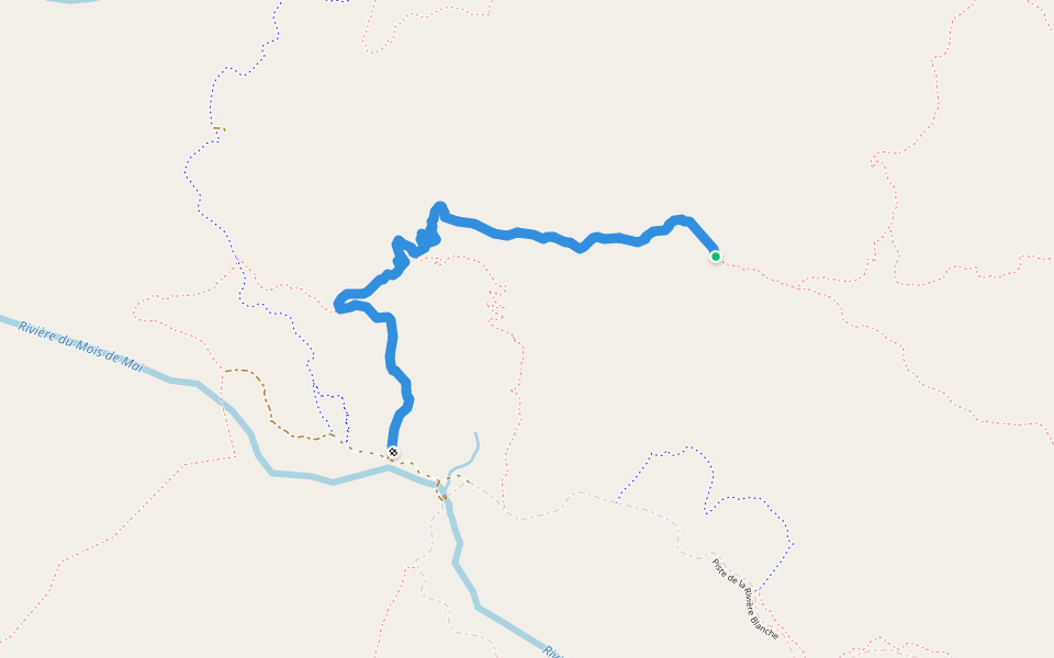 liaison Notophagus mois de Mai walking route map in La Coulee