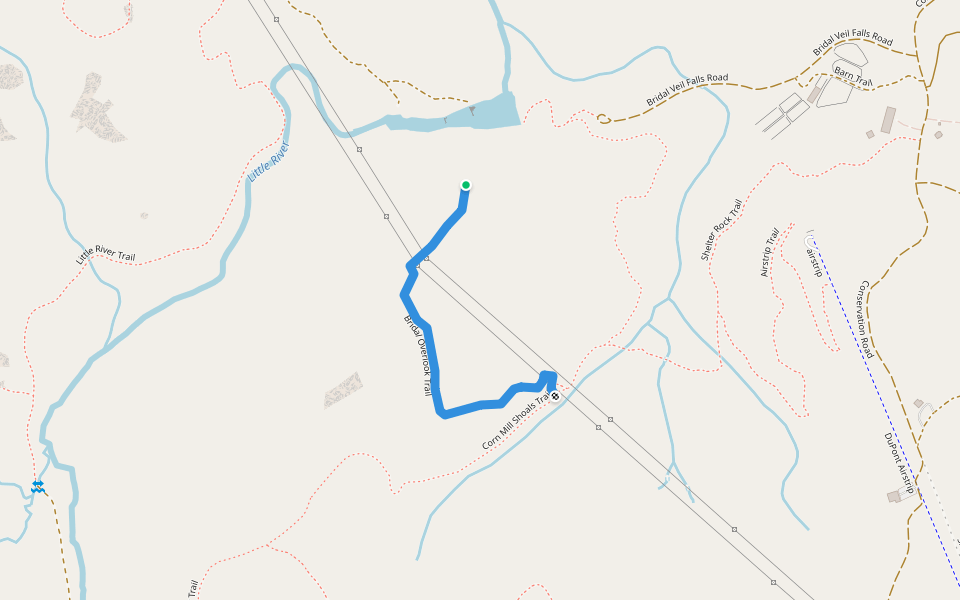 Bridal Overlook walking route map in Cedar Mountain