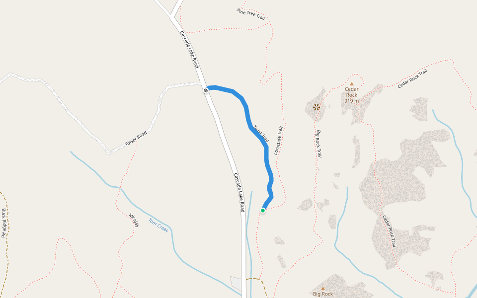 Twixt Trail walking route map in Cedar Mountain