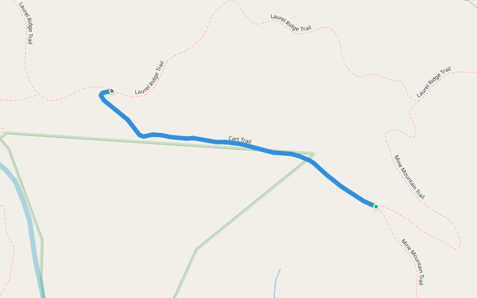 Cart Trail walking route map in Cedar Mountain