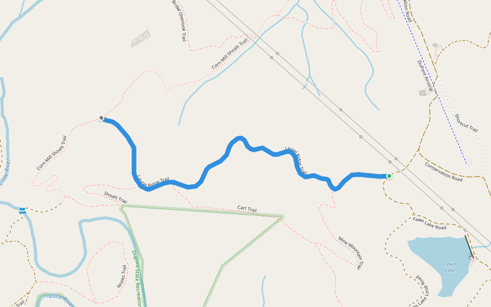 Laurel Ridge Trail walking route map in Cedar Mountain