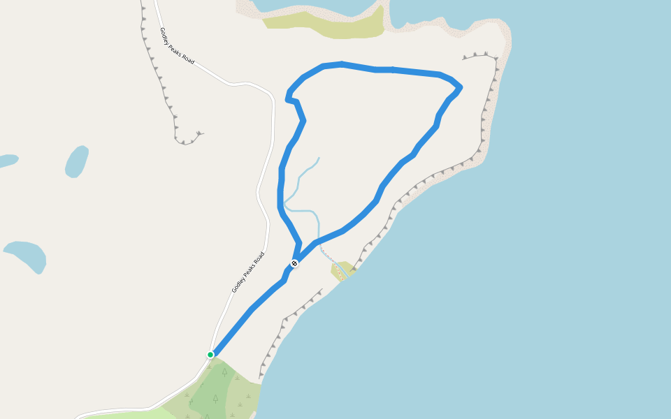 Peninsula Walk walking route map in Tekapo