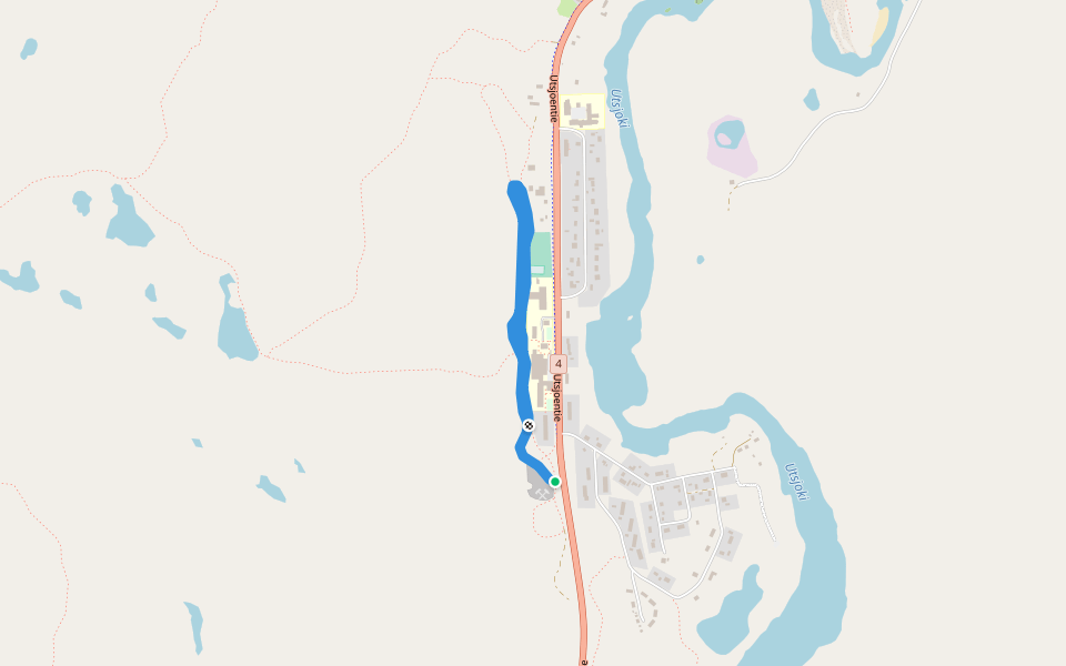 Kuntorata walking route map in Savela
