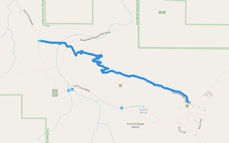 Overlook Ridge Trail walking route map in Bowie
