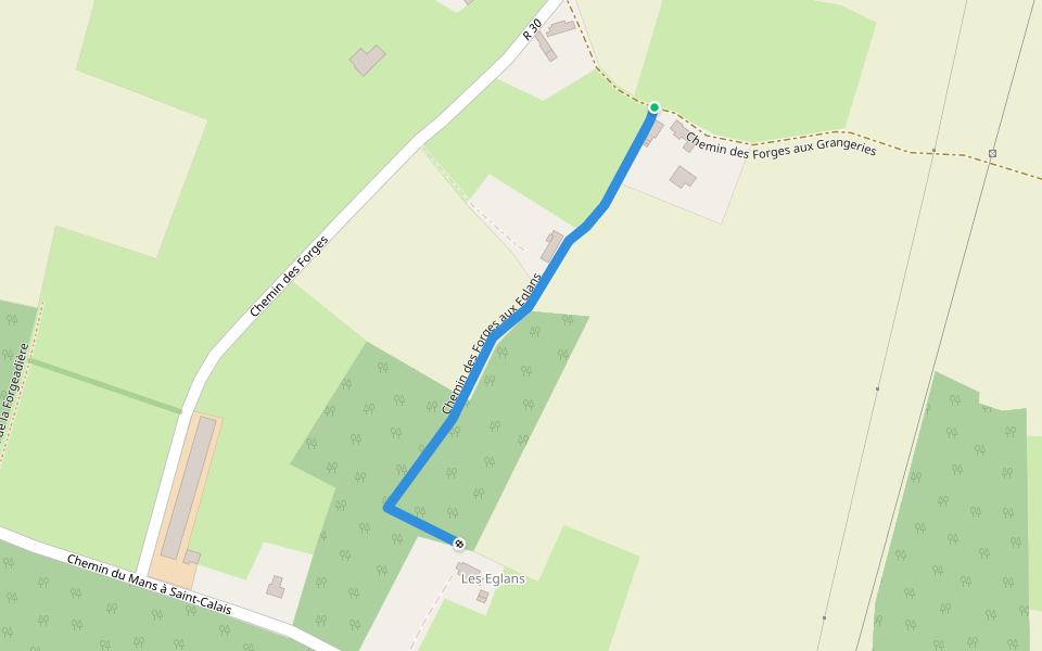 Chemin des Forges aux Eglans walking route map in Volnay