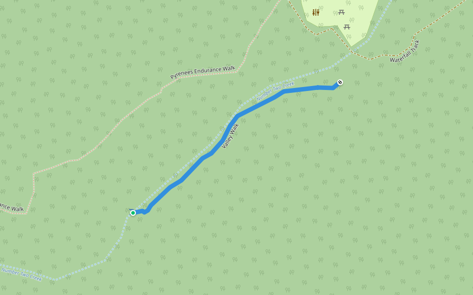 Valley Walk walking route map in Percydale