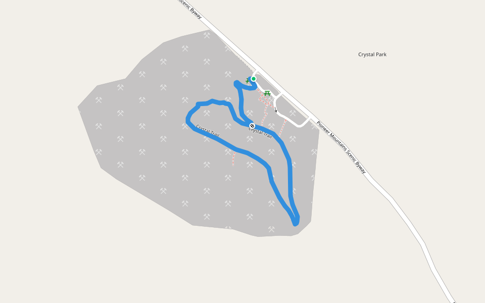Crystal Trail walking route map in Polaris
