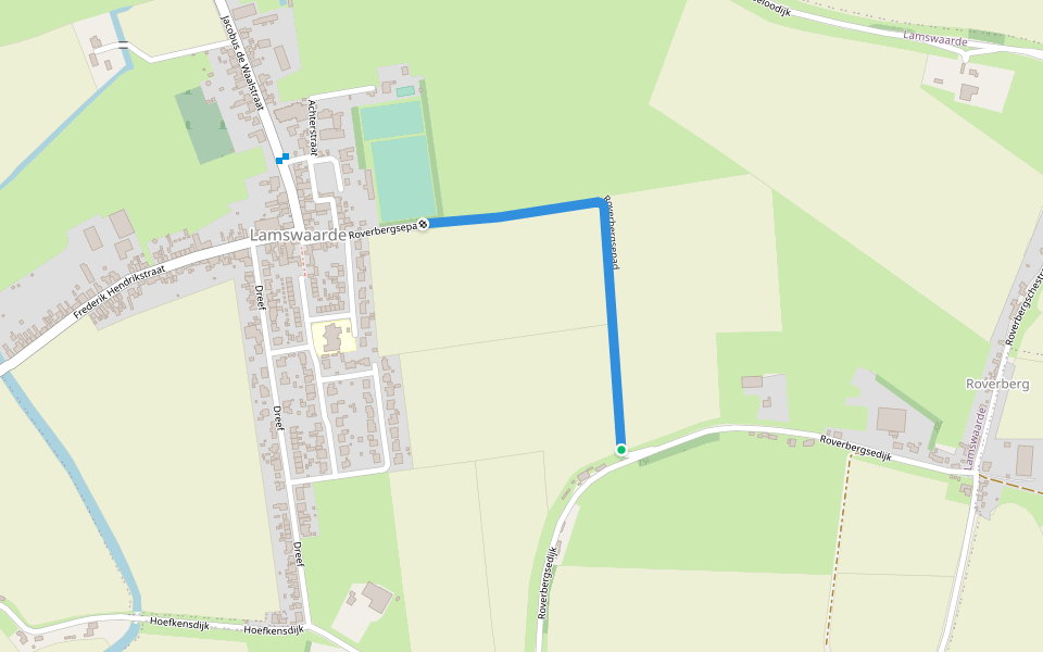 Roverbergsepad walking route map in Lamswaarde
