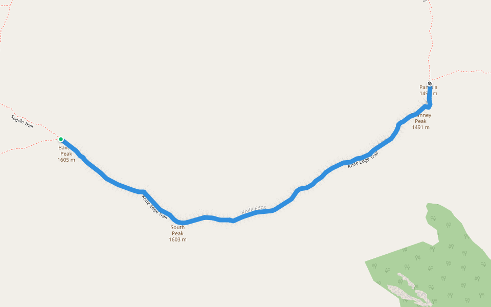 Knife Edge Trail Hiking Millinocket, Maine Pacer