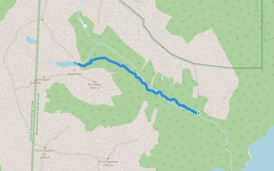 Sendero Refugio Frey