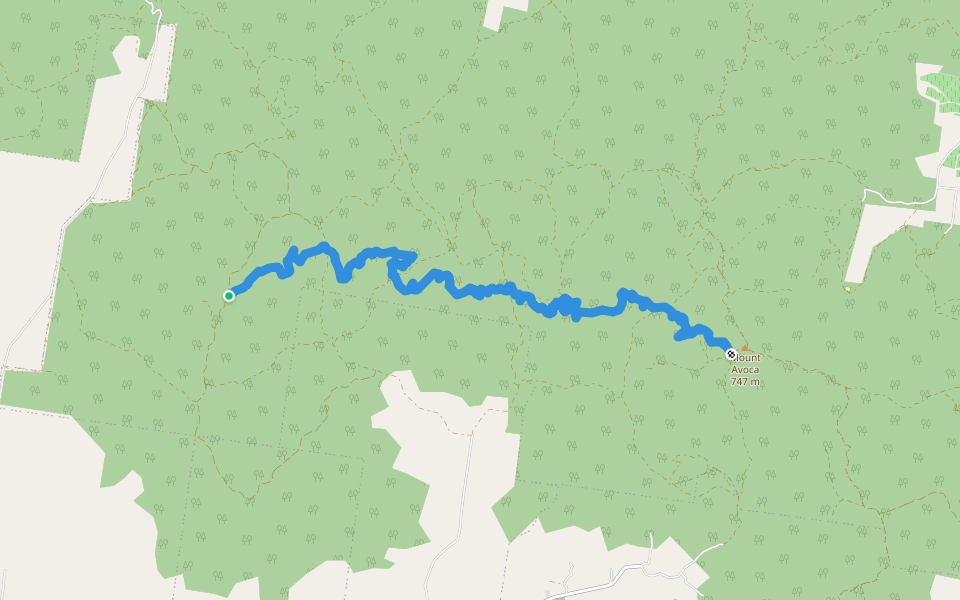 Pyrenees Endurance Trail walking route map in Warrenmang