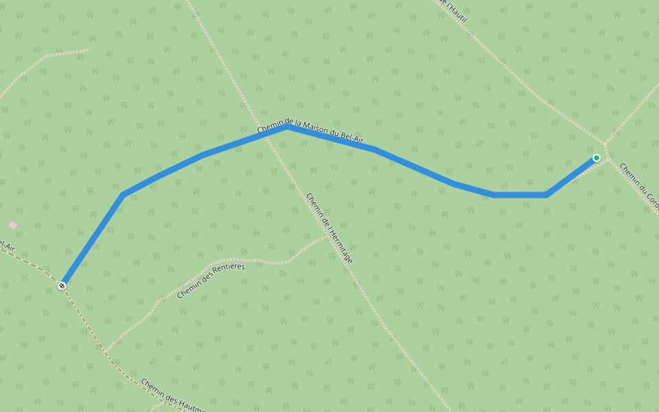 Chemin de la Maison du Bel-Air walking route map in Vaux-sur-Seine